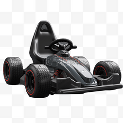 玩具车辆模型3D黑色卡丁车