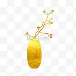 金箔金边植物盆栽