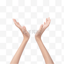 女人手掌托起图片_帮助支持保护手势