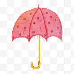雨伞伞粉色黄色可爱创意