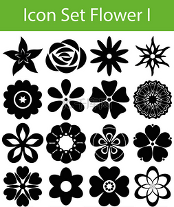 easter素材图片_Icon Set Flowers I