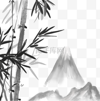 山本梅逸画 大窪詩仏賛 竹水仙雀之図 - 日本の動物画‐いきものの