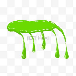 绿色水滴液体