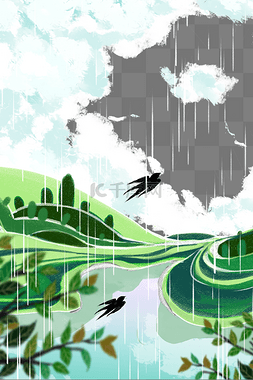 燕子天空图片_谷雨传统节气