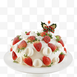 草莓蛋糕图片_新鲜草莓蛋糕庆祝生日