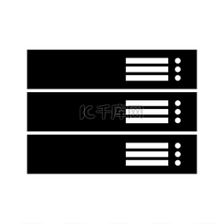 硬件服务器图片_服务器黑色图标。