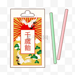 云朵糖图片_千岁糖日本传统节日七五三节糖果