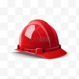 安全帽工具图片_五金工具-红色安全帽_01