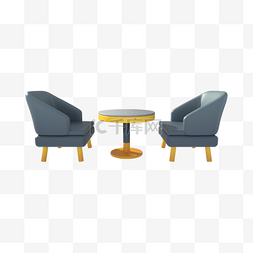 3DC4D立体餐厅桌椅