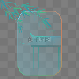 古风亭子背景图片_古风弥散竹叶亭子新中式景观