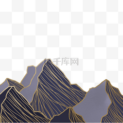 金色日出山脉棕色山峰图案