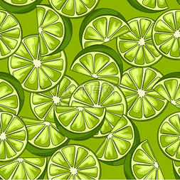 绿色健康图案图片_无缝图案带有石灰新鲜健康的果汁