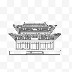韩国景点图片_韩国景福宫建筑剪贴画