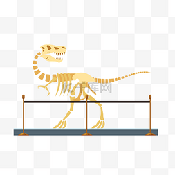 复活节恐龙彩蛋图片_矢量展览馆恐龙化石