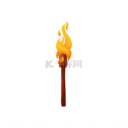 火的木棍图片_胜利和荣耀的火炬隔离了木棍上燃