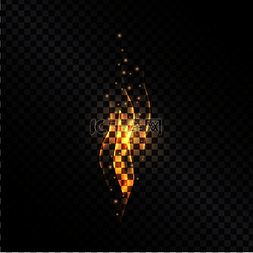 ae翻页效果图片_燃烧明亮的火焰，在深色透明背景