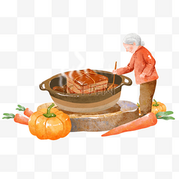 卤肉拼盘图片_彩色立冬烹饪美食