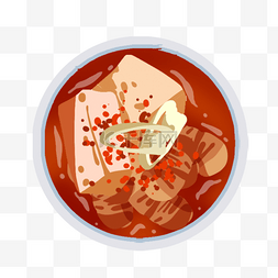 韩国泡菜卡通图片_韩国料理辣白菜炖豆腐