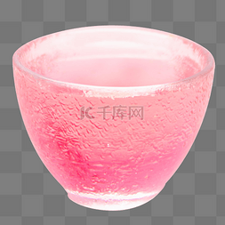 酒盅粉红色桃花酒