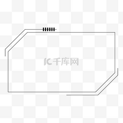 时尚边框线条图片_黑色线框简约边框