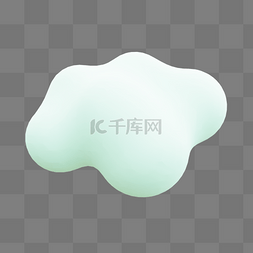 3d立体棉花云朵图片_3DC4D立体绿色云朵