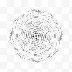 旋转黑白抽象圆圈