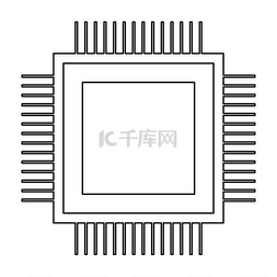 芯片处理器图片_处理器图标 。