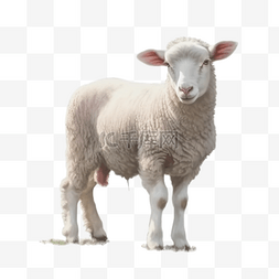 卡通小动物足球图片_家养畜类动物绵羊