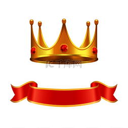 带子带子图片_君主或国王的宝石增加的皇冠和节