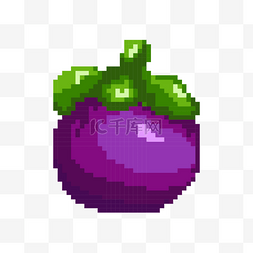 像素游戏水果紫色美味山竹