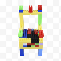多彩椅子建筑儿童塑料积木