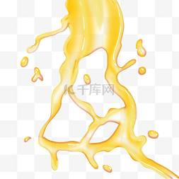 飞溅的黄色液体