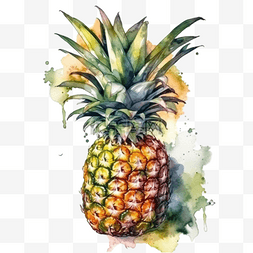 卡通菠萝水果图片_卡通手绘水果菠萝