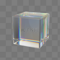 立体图形图片_C4D立体透明图形立方体