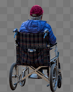 老人孤独图片_坐轮椅的老人