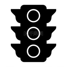 十字路口图片_交通灯图标。