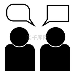 头像企业图片_人类社交能力两人头像带评论图标