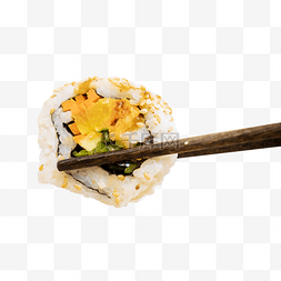 筷子夹寿司图片_寿司食物筷子夹美食