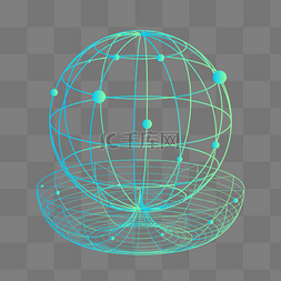 科技星球eps图片_蓝色科技星球