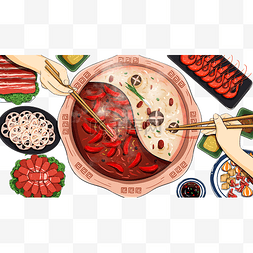 虾筷子图片_美食食物火锅聚餐吃饭