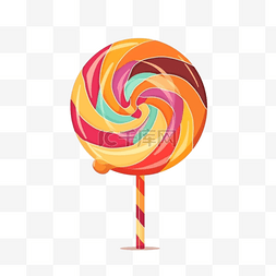 气球风车棒棒糖图片_卡通手绘糖果棒棒糖