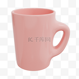 粉色咖啡杯图片_3DC4D立体粉色杯子