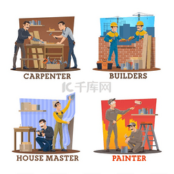 建筑木工图片_建筑业工人。