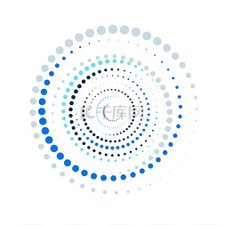圆形几何蓝色图片_明亮的蓝色抽象背景，由彩色圆圈