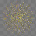 金色圆环形渐变色放射线条装饰
