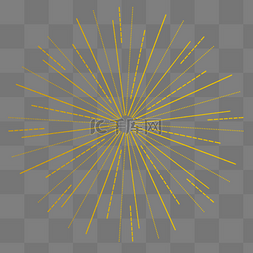 放射状矩形图片_金色圆环形渐变色放射线条装饰