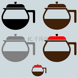 it设备图片_The black coffee maker or container.. The bla
