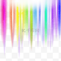 多彩边框图片_彩虹抽象光效发光彩条