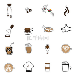 意式咖啡标签图片_咖啡图标集