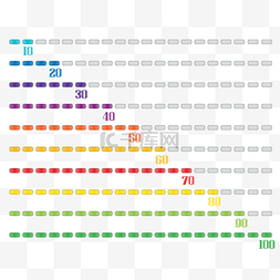 创意进度栏矢量元素